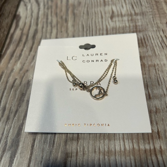 NEW! LC Lauren Conrad Libra Zodiac Cubic Zirconia Pull Bracelet - Picture 3 of 4